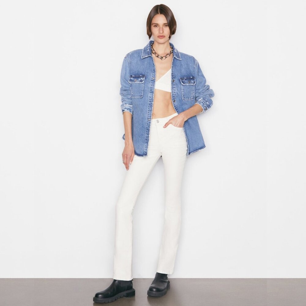 FRAME Le Mini Boot White Bootcut‎ Jeans